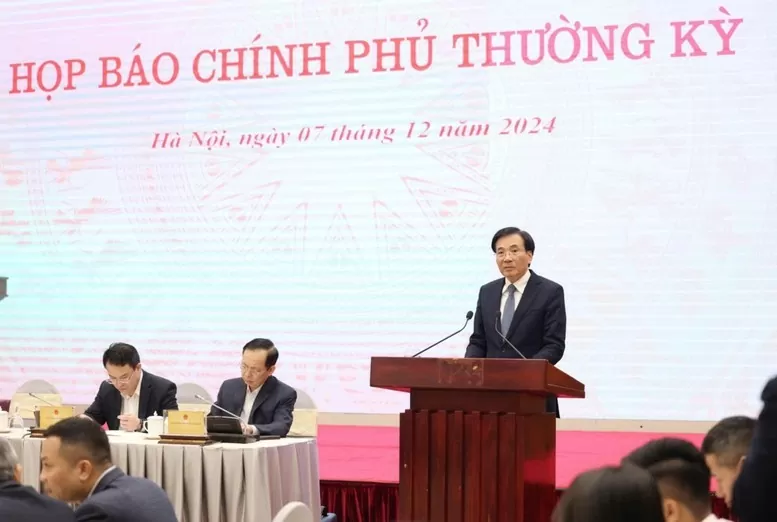 An overview of the Government’s monthly regular press conference on December 7. (Photo: VGP) An overview of the Government’s monthly regular press conference on December 7. (Photo: VGP)