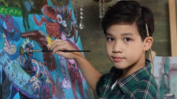 'Gods and Demons' painting exhibition by 10-year-old artist