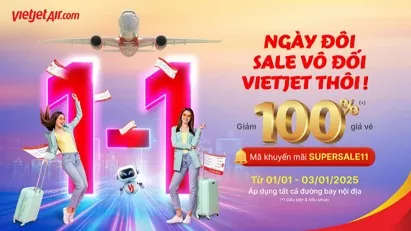 Fly across Vietnam this spring with 100% off tickets with Vietjet Fly across Vietnam this spring with 100% off tickets with Vietjet