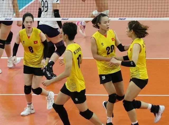 The Vietnamese women's volleyball wins the world’s bronze medal for the first time. (Photo: phunuvietnam.vn) The Vietnamese women's volleyball wins the world’s bronze medal for the first time. (Photo: phunuvietnam.vn)