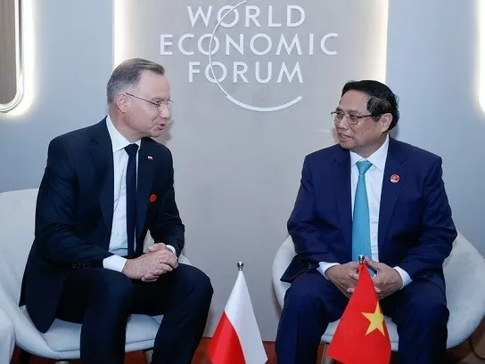 Thủ tướng Chính phủ Phạm Minh Chính gặp Tổng thống Ba Lan Andrzej Duda bên lề WEF Đại Liên tháng 6/2024. (Ảnh: VGP) Thủ tướng Chính phủ Phạm Minh Chính gặp Tổng thống Ba Lan Andrzej Duda bên lề WEF Đại Liên tháng 6/2024. (Ảnh: VGP)