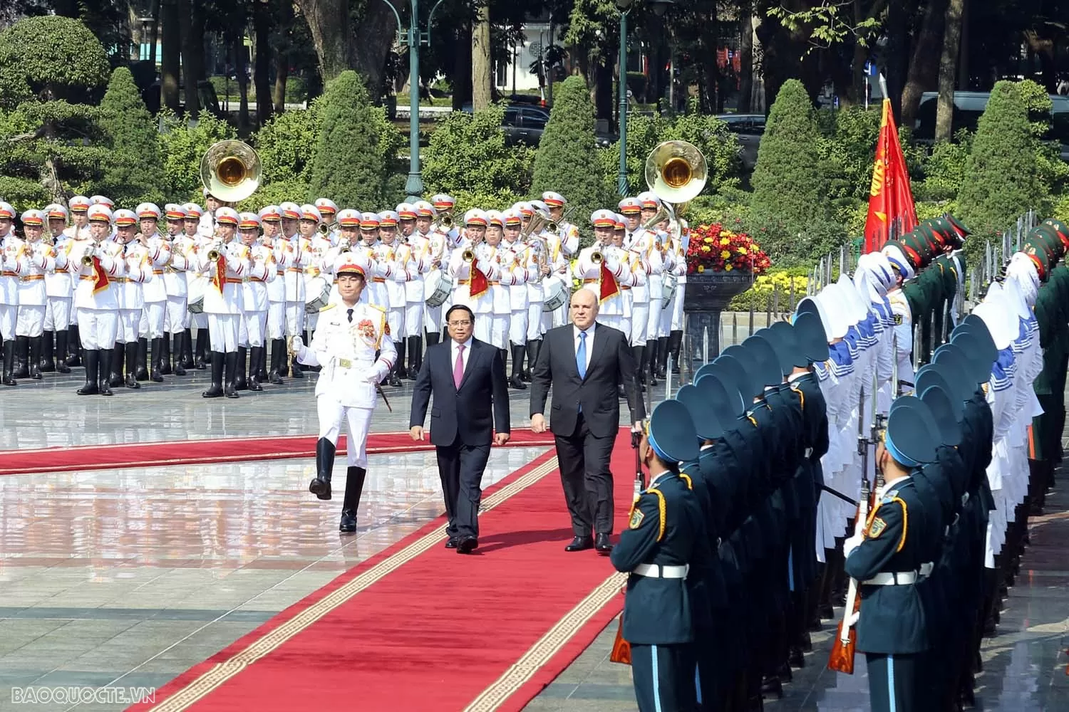 Welcome ceremony held for Russian Prime Minister Mikhail Mishustin Welcome ceremony held for Russian Prime Minister Mikhail Mishustin