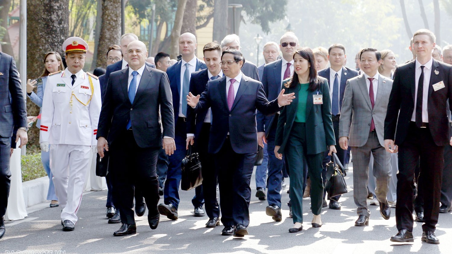 Welcome ceremony held for Russian Prime Minister Mikhail Mishustin