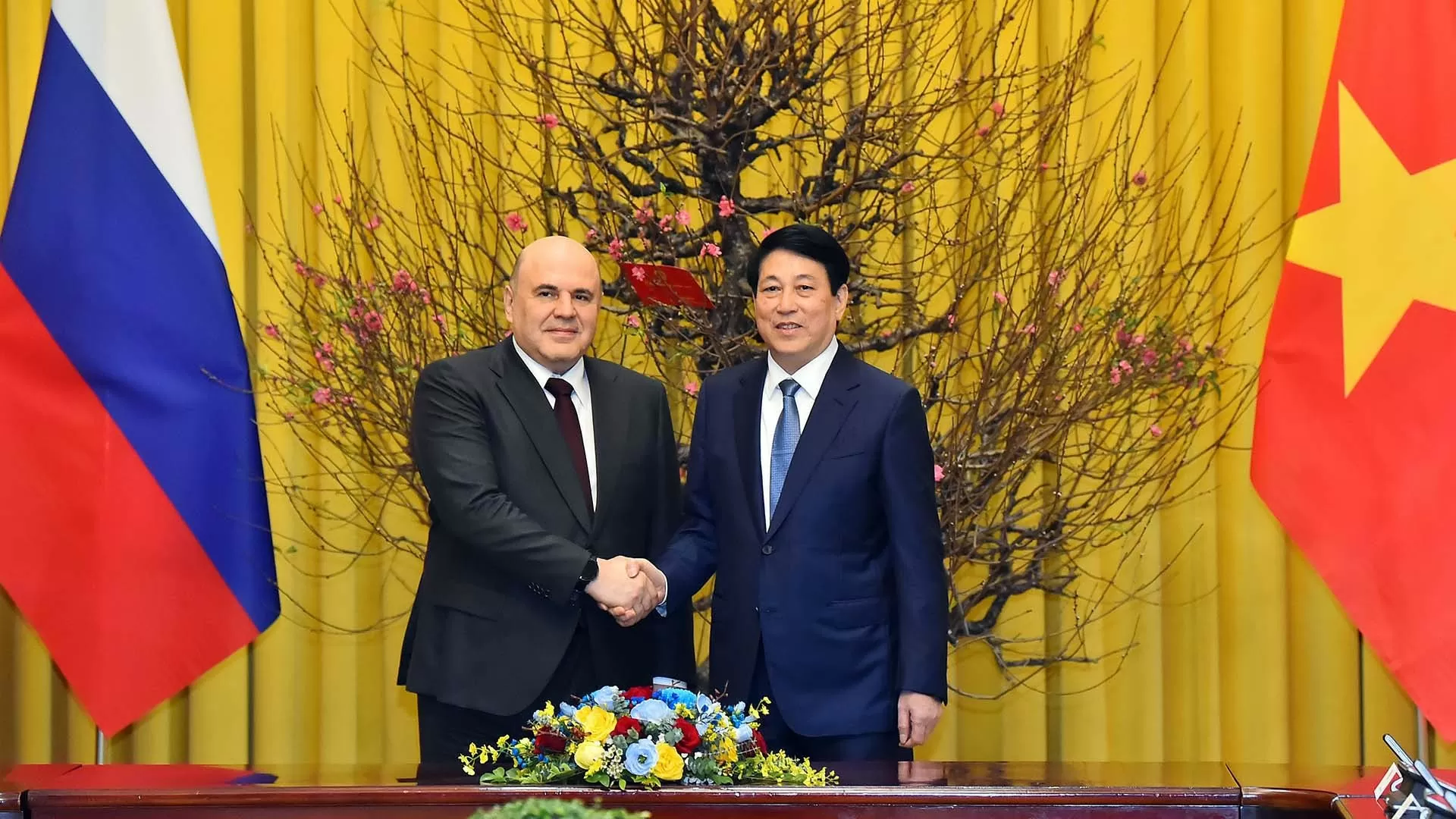 President Luong Cuong receives Russian Prime Minister Mikhail Mishustin President Luong Cuong receives Russian Prime Minister Mikhail Mishustin