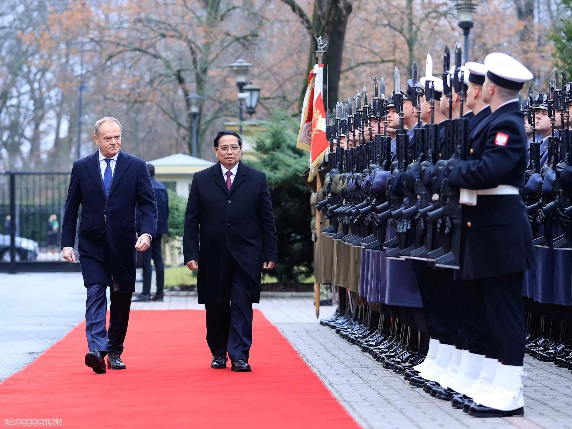 Welcome ceremony held for Prime Minister Pham Minh Chinh in Warsaw Welcome ceremony held for Prime Minister Pham Minh Chinh in Warsaw