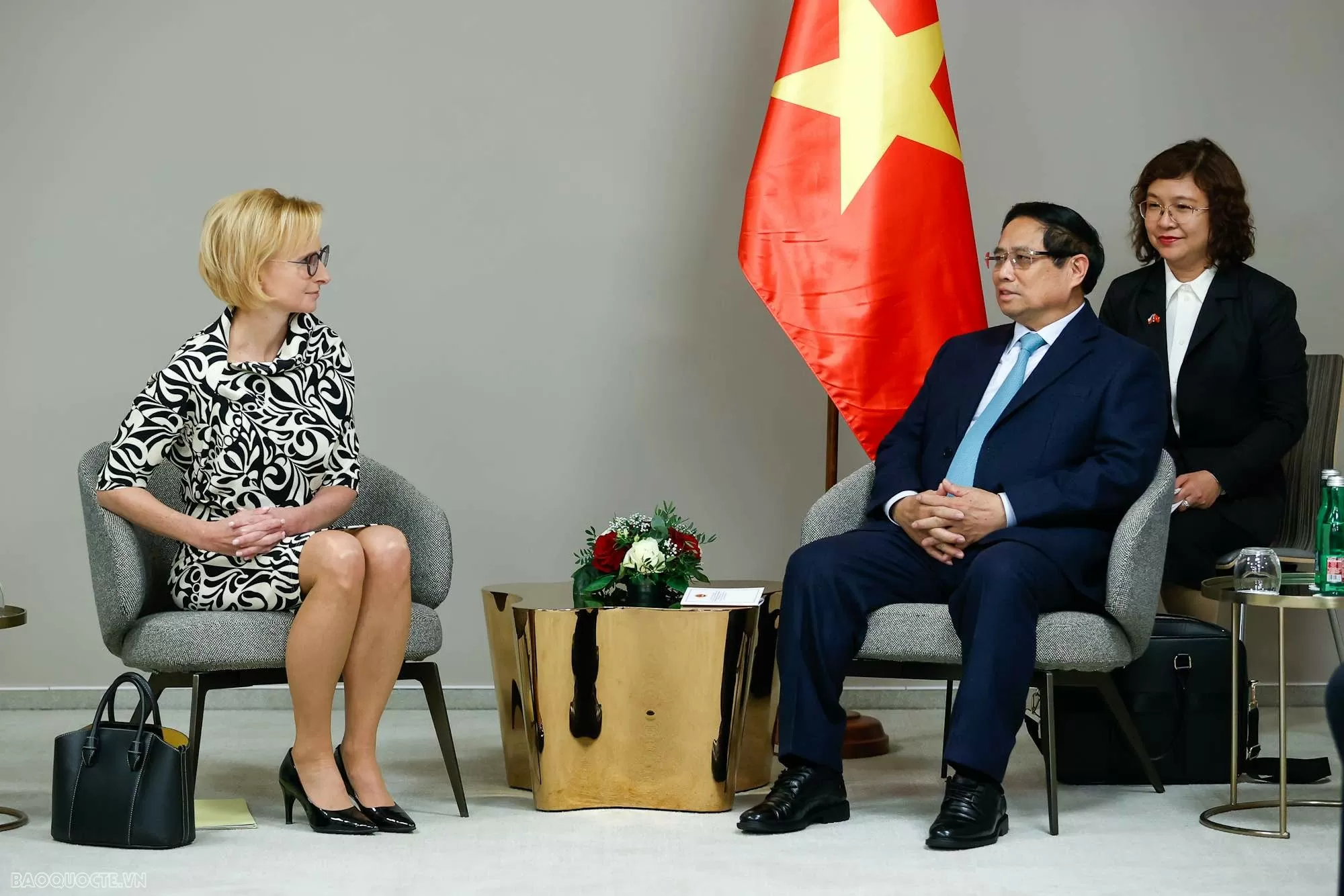 Thủ tướng Phạm Minh Chính tiếp Chủ tịch Hội Hữu nghị Czech-Việt Nam Prime Minister hosts Chairwoman of Communist Party of Bohemia and Moravia