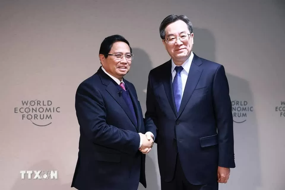 Thủ tướng Chính phủ Phạm Minh Chính đã hội kiến Ủy viên Thường vụ Bộ Chính trị, Phó Thủ tướng Thường trực Quốc vụ viện Trung Quốc Đinh Tiết Tường. (Nguồn: TTXVN)
