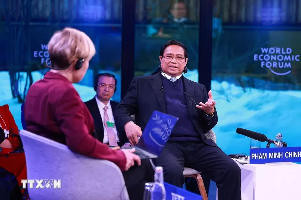 PM Pham Minh Chinh addresses special policy dialogue at WEF meeting in Davos PM Pham Minh Chinh addresses special policy dialogue at WEF meeting in Davos