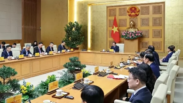 Prime Minister Pham Minh Chinh receives Chinese Ambassador He Wei in Hanoi