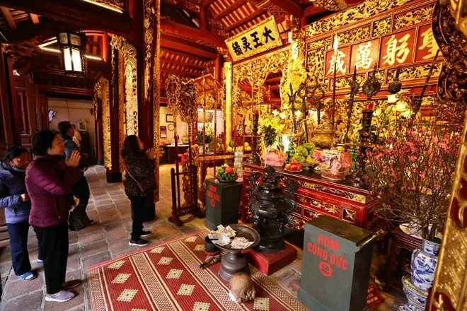 Hanoi's ancient temples are bustling with visitors during the Tet holiday
