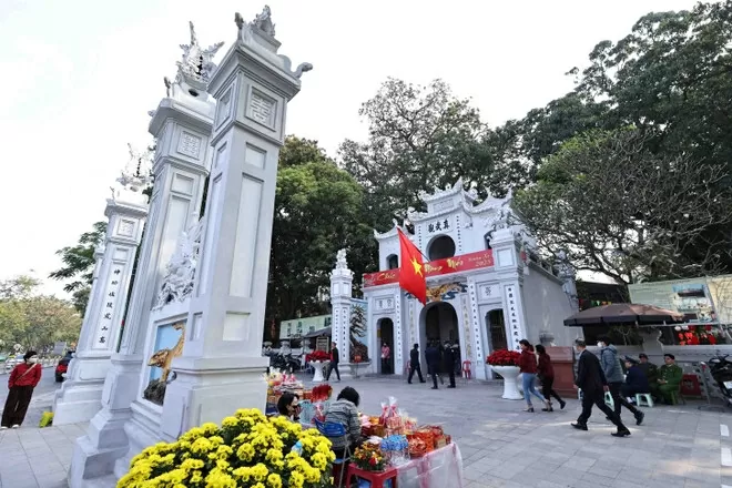 Hanoi's ancient temples are bustling with visitors during the Tet holiday