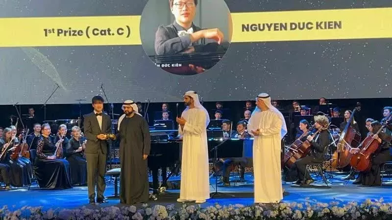 Young pianist shines with first prize at Fujairah international competition Young pianist shines with first prize at Fujairah international competition