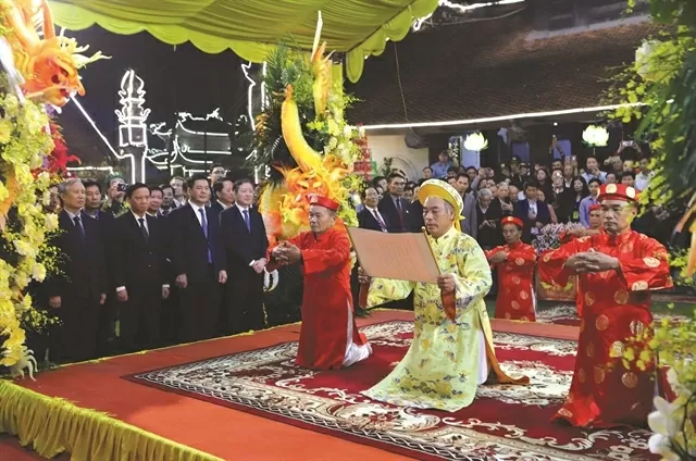A ritual of the Trần Temple Festival in Thái Bình Province. (Photo: VNA/VNS)