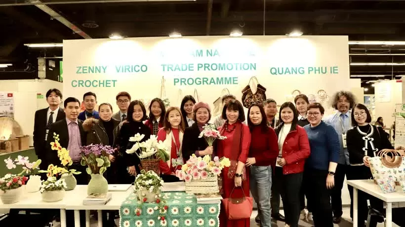 Vietnamese companies are displaying their products at Ambiente 2025. (Source: VNA) Vietnamese companies are displaying their products at Ambiente 2025. (Source: VNA)