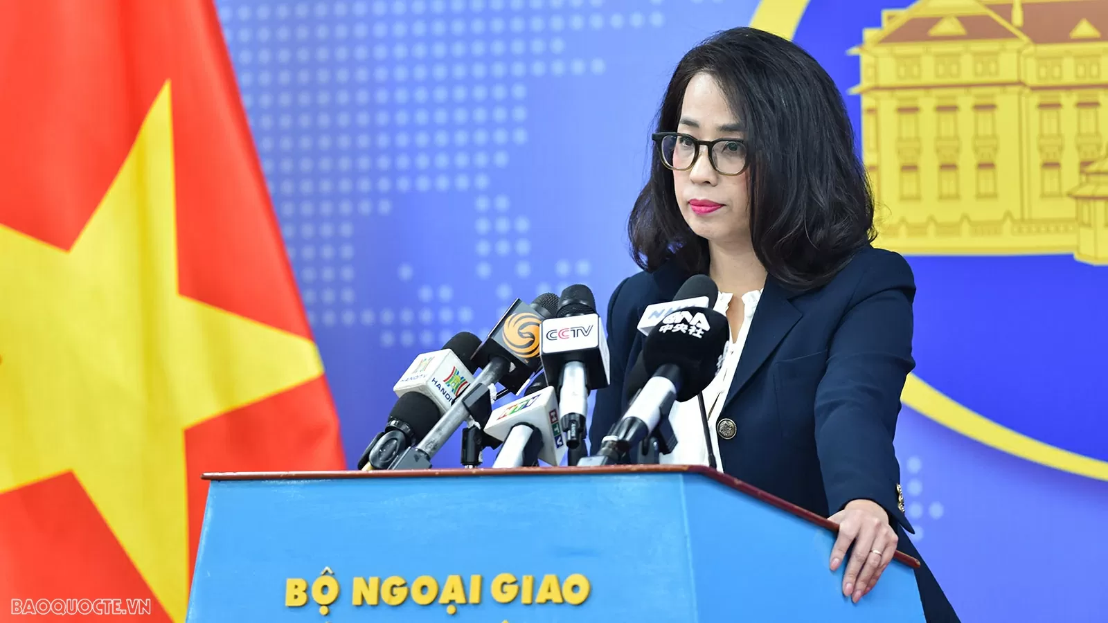 Người Phát ngôn Bộ Ngoại giao Việt Nam Phạm Thu Hằng nêu rõ:Việt Nam mong muốn cùng Hoa Kỳ tiếp tục triển khai thực chất, hiệu quả các hoạt động hợp tác của USAID. (Ảnh: Anh Sơn) Người Phát ngôn Bộ Ngoại giao Việt Nam Phạm Thu Hằng nêu rõ:Việt Nam mong muốn cùng Hoa Kỳ tiếp tục triển khai thực chất, hiệu quả các hoạt động hợp tác của USAID. (Ảnh: Anh Sơn)