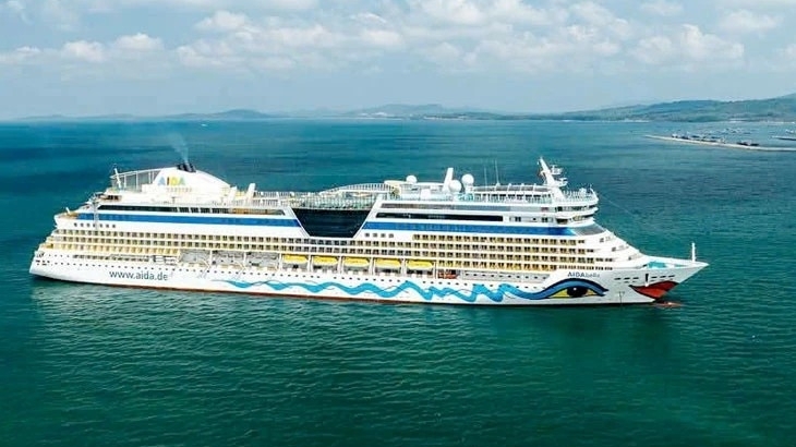 Luxury cruise ship Aida Stella arrives in Phu Quoc island