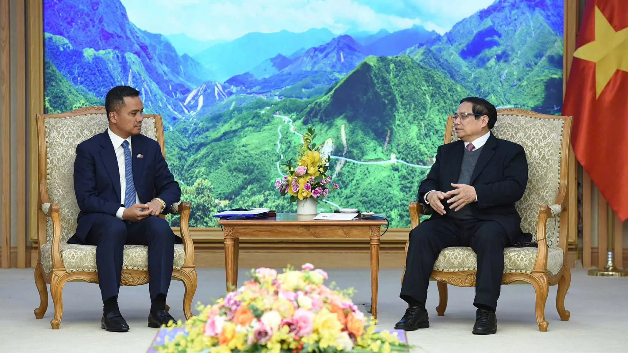 PM Pham Minh Chinh received Cambodian Deputy PM, Minister of Interior Sar Sokha, PM Pham Minh Chinh received Cambodian Deputy PM, Minister of Interior Sar Sokha,