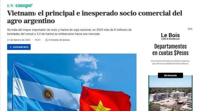 Vietnam - key agricultural trade partner of Argentina: leading newspaper