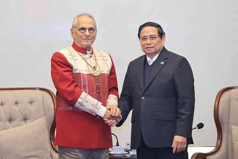 Prime Minister Pham Minh Chinh welcomes Timor-Leste President José Ramos-Horta in Hanoi