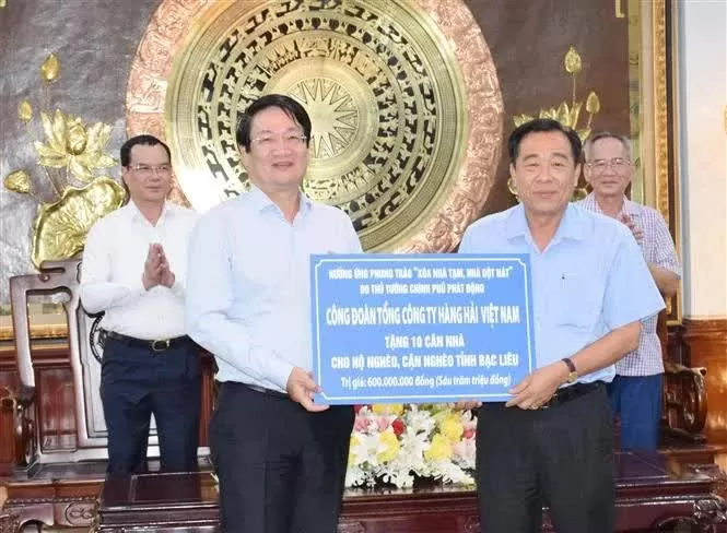 Bac Lieu receives funding to build 20 homes for needy households