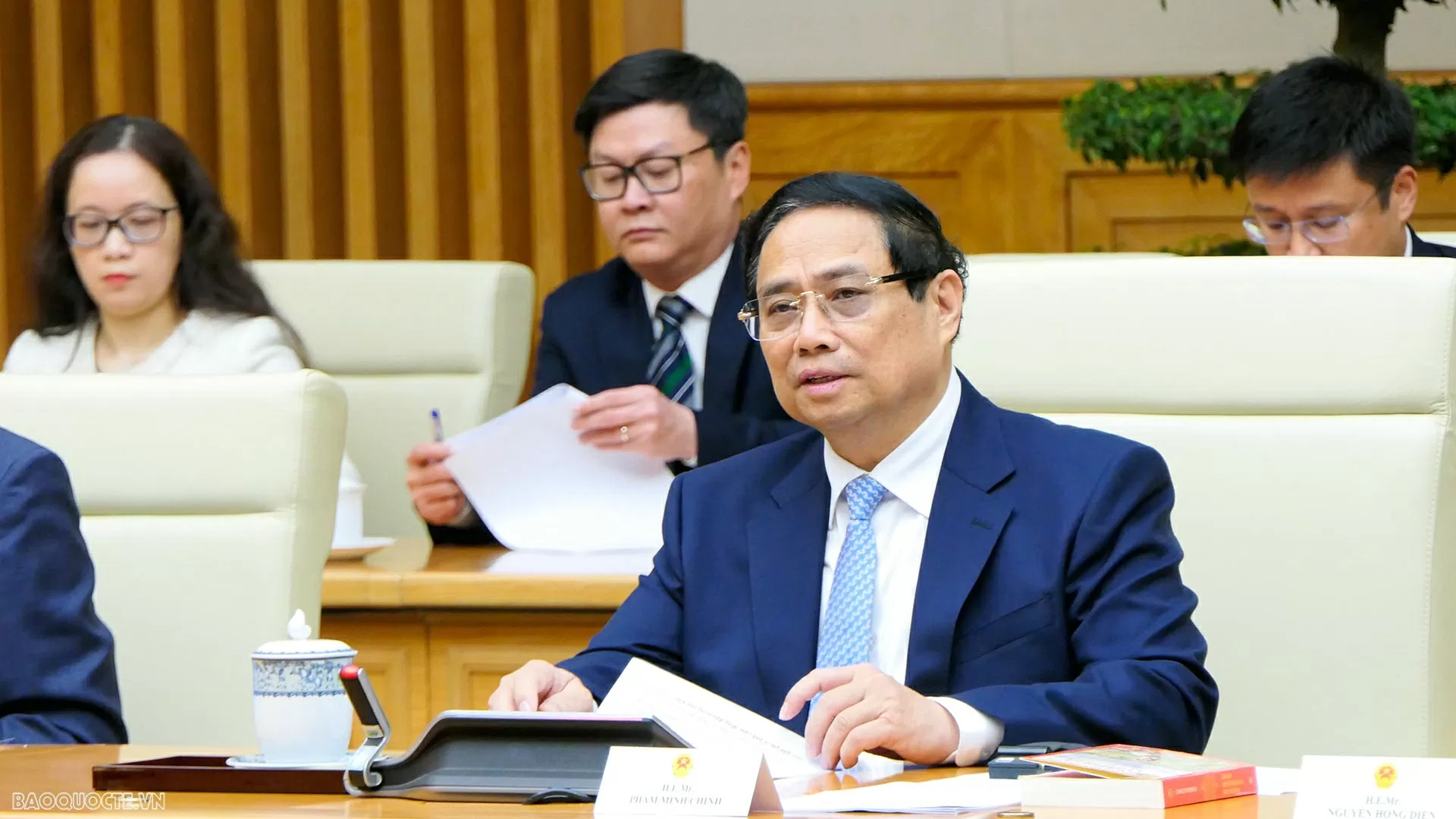 PM Pham Minh Chinh and Kyrgyz PM Adylbek Kasymaliev hold talks in Hanoi