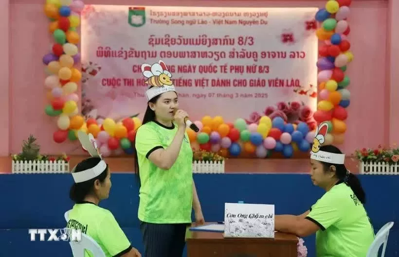 Lao teachers participate in Vietnamese language contest Lao teachers participate in Vietnamese language contest
