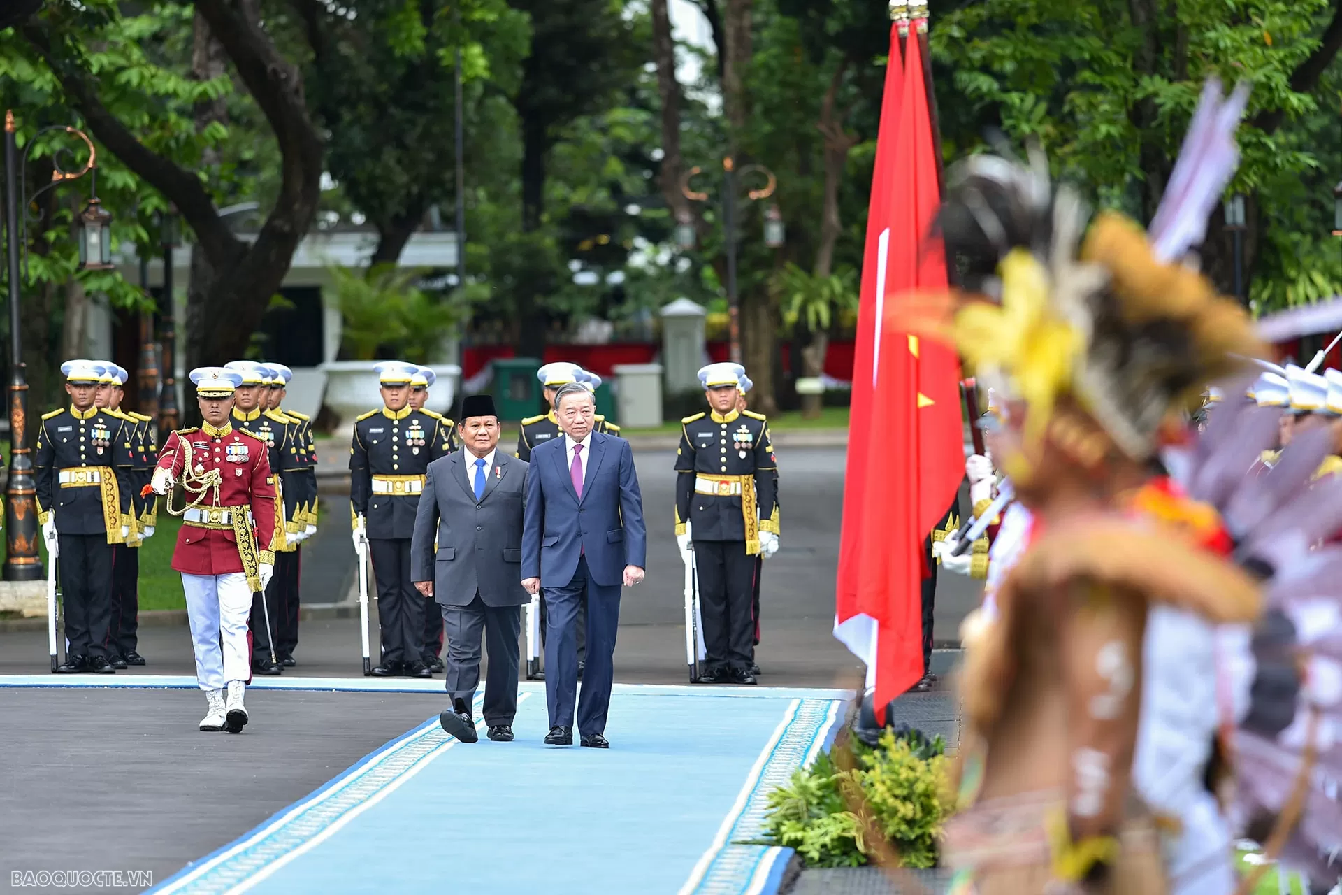 Welcome ceremony held for General Secretary To Lam in Jakarta