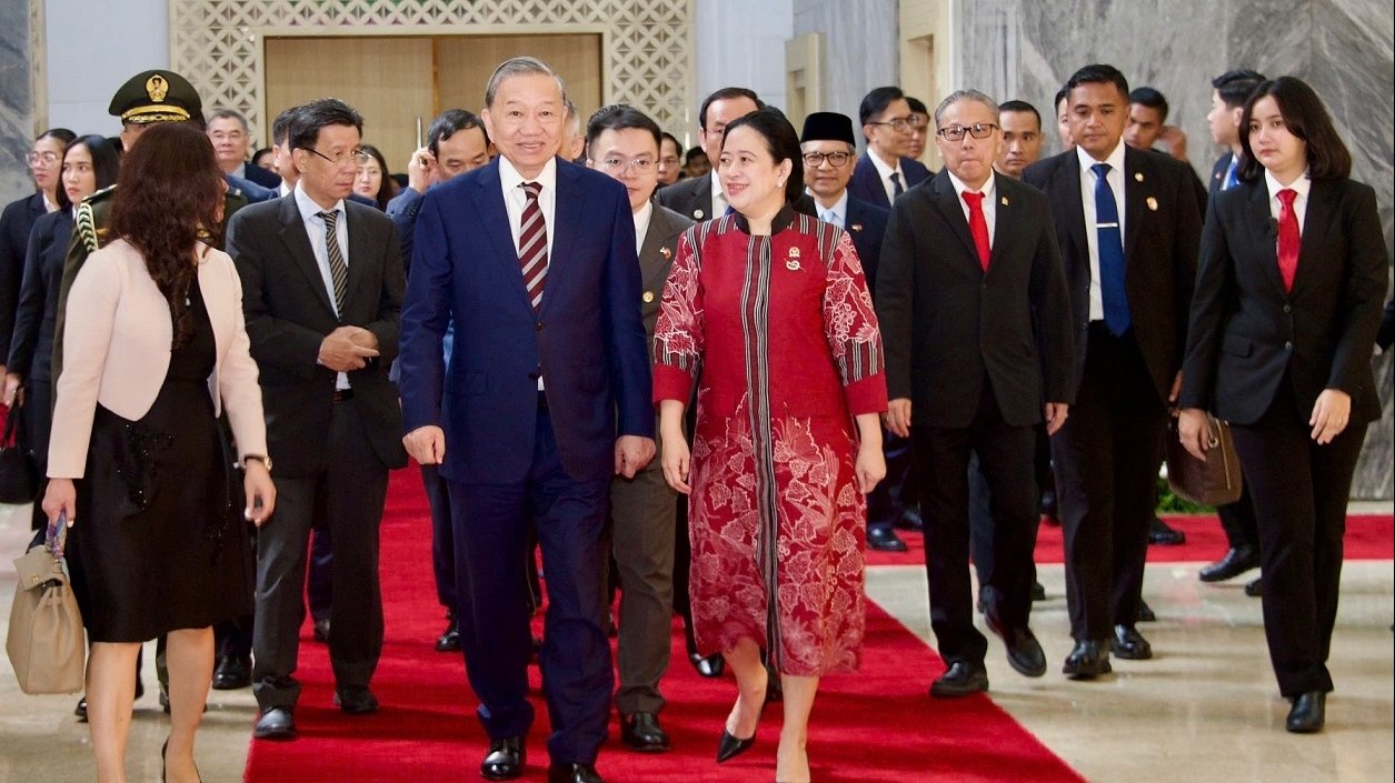 General Secretary To Lam meets with Speaker of Indonesian People's Representative Council