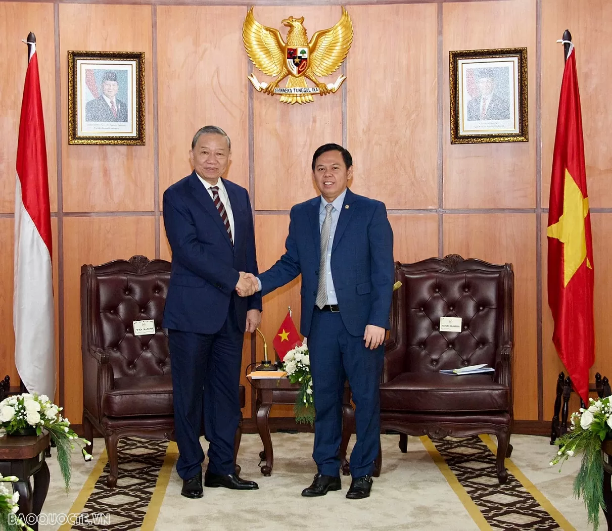 Party leader To Lam meets with Indonesian Senate Speaker in Jakarta Party leader To Lam meets with Indonesian Senate Speaker in Jakarta