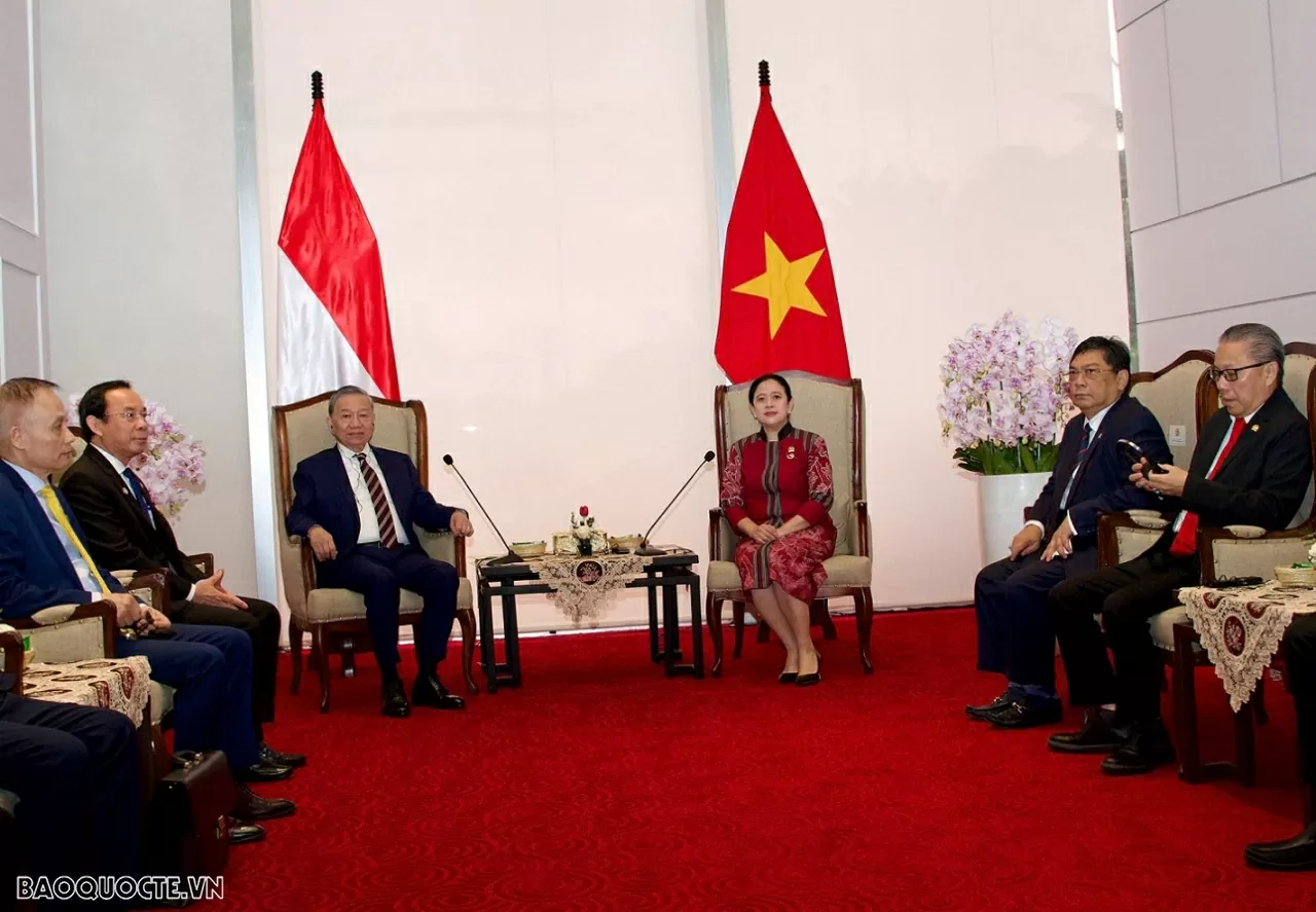 General Secretary To Lam meets with Speaker of Indonesian People's Representative Council