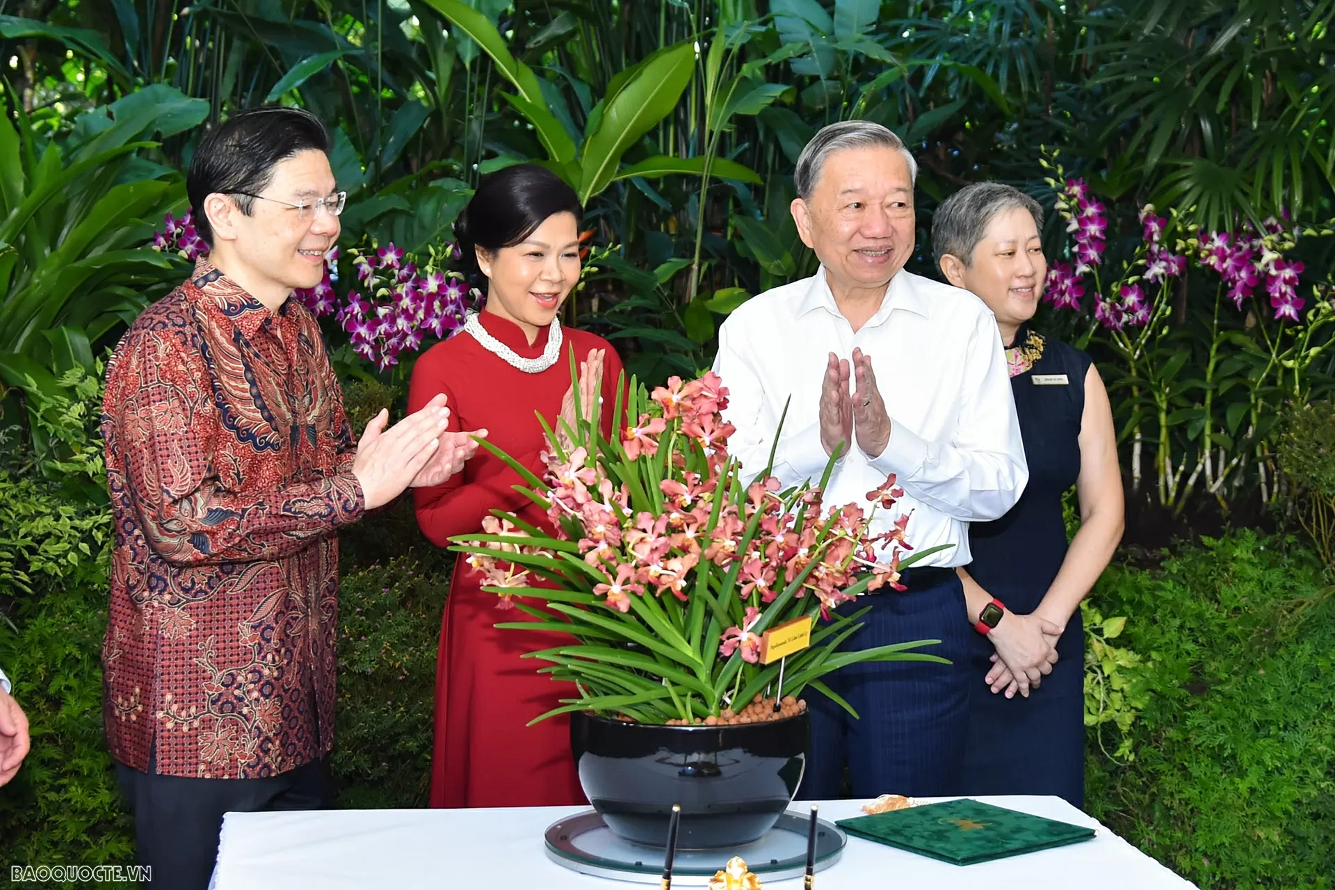 Singaporean orchid hybrid named in honour of General Secretary To Lam, his Spouse Singaporean orchid hybrid named in honour of General Secretary To Lam, his Spouse