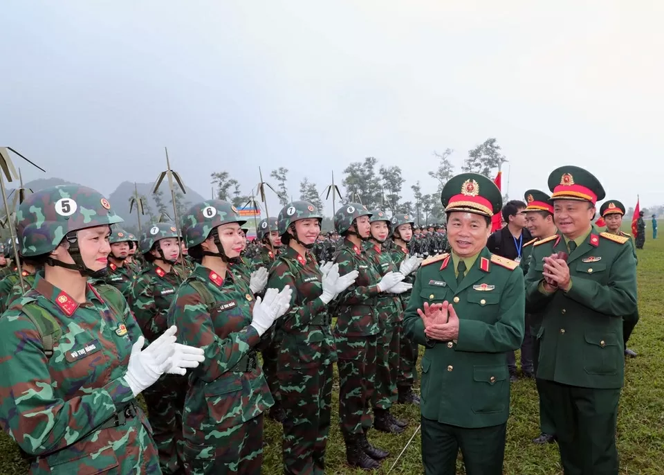 Military parade rehearsal for 50th anniversary of southern liberation Military parade rehearsal for 50th anniversary of southern liberation