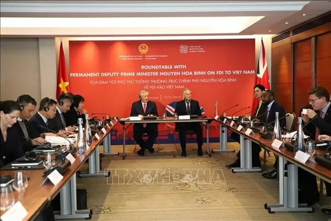 Standing Deputy PM Nguyen Hoa Binh seeks UK's assistance in building financial centres