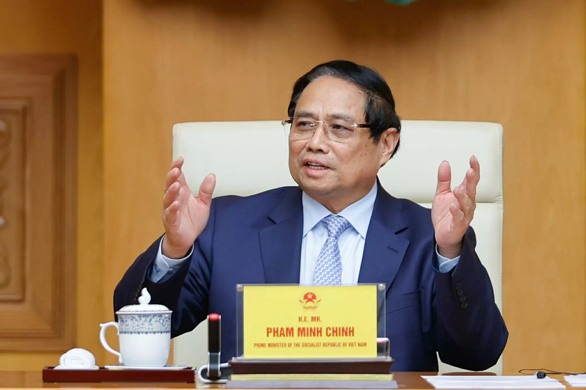 PM Pham Minh Chinh welcomes delegation from USABC) and nearly 60 major US corporations