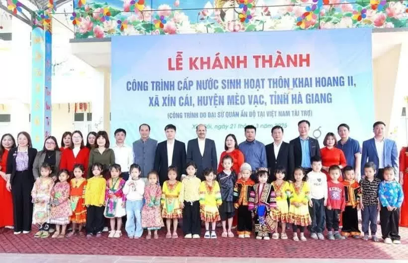 Indian-funded project brings clean water to Ha Giang's border residents