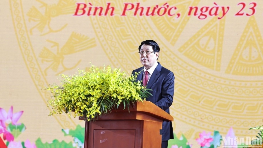 President Luong Cuong presents 1st-class Labour Order to Binh Phuoc, hailing its achievements