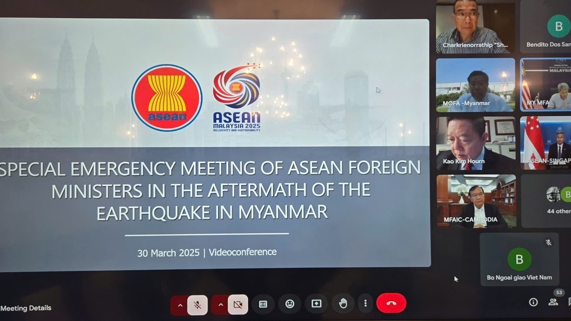 Vietnam attends emergency ASEAN foreign ministers' meeting on earthquake aftermath in Myanmar, Thailand