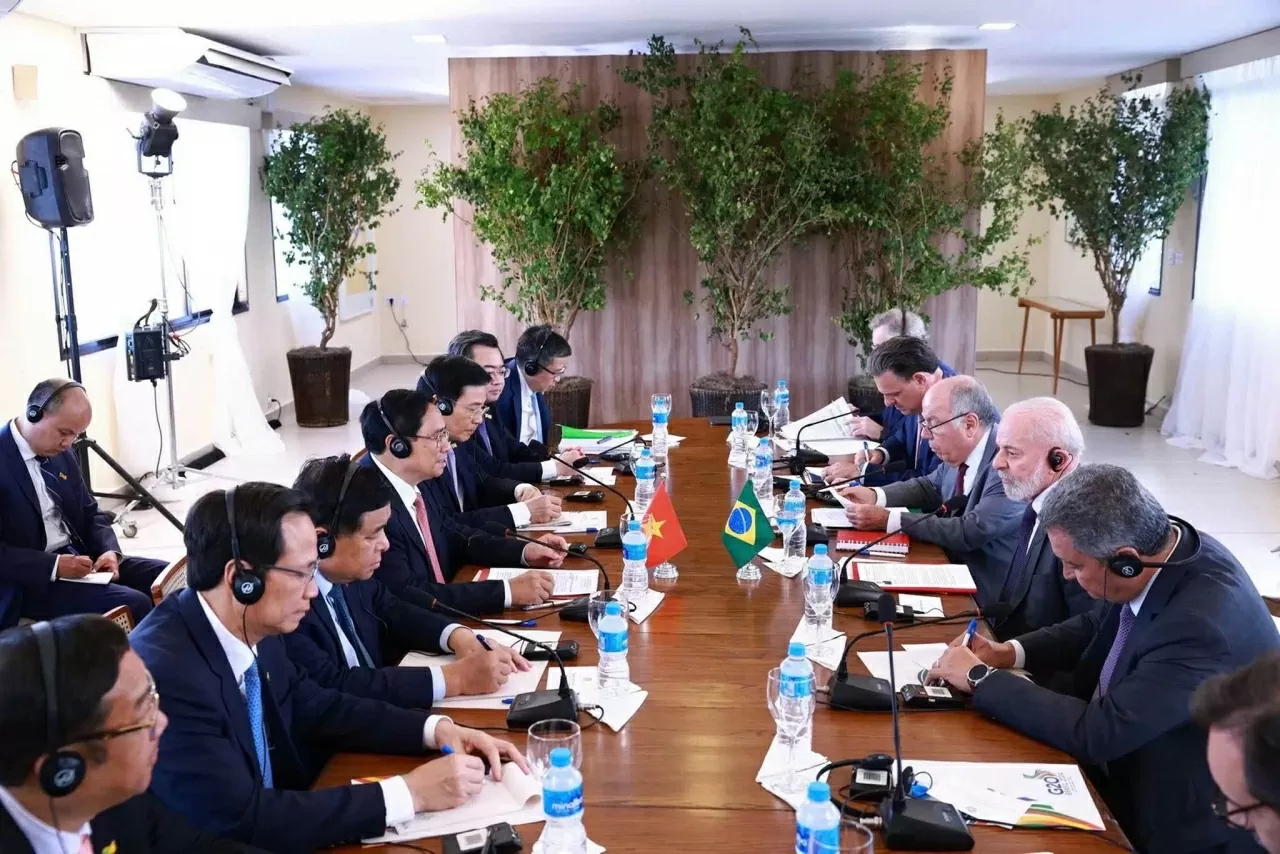 President Luiz Inácio Lula da Silva of Brazil and Prime Minister Pham Minh Chinh held talks and agreed to elevate Vietnam-Brazil relations to a Strategic Partnership in Rio de Janeiro in November 2024. (Source: VNA)