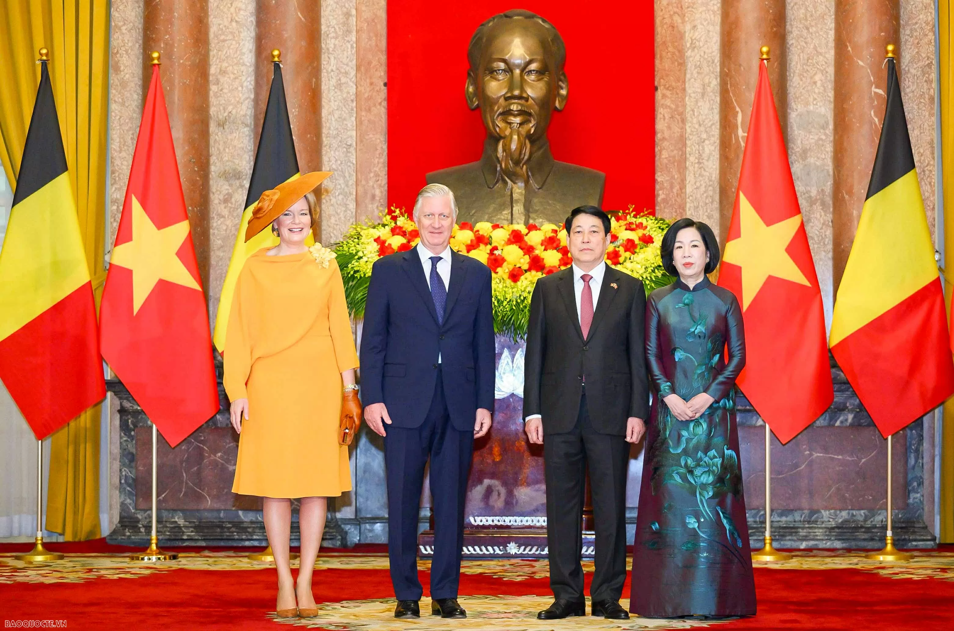 President Luong Cuong warmly welcomed King Philippe and a high-ranking delegation of Belgium President Luong Cuong warmly welcomed King Philippe and a high-ranking delegation of Belgium