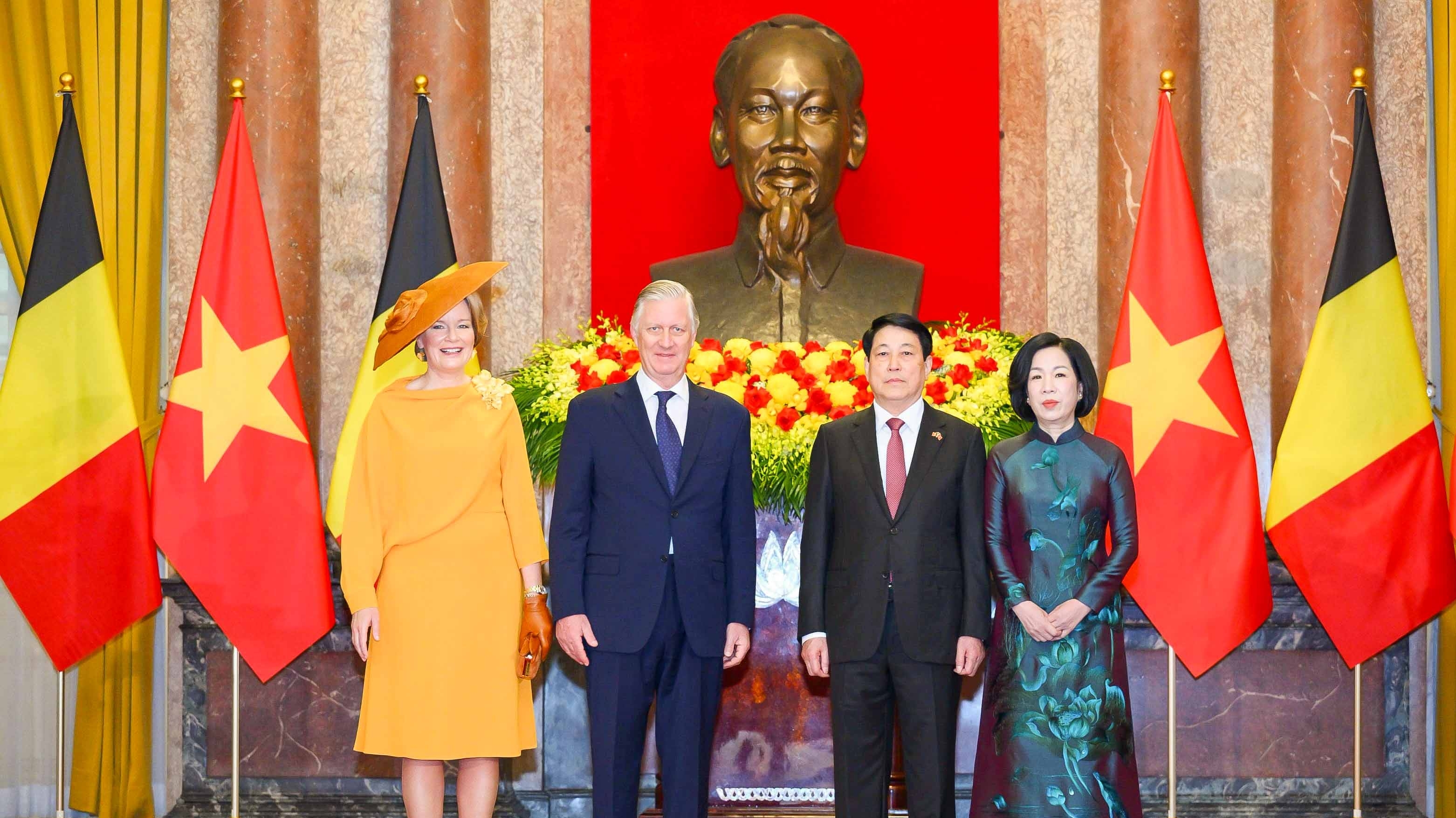 President Luong Cuong warmly welcomed King Philippe and a high-ranking delegation of Belgium