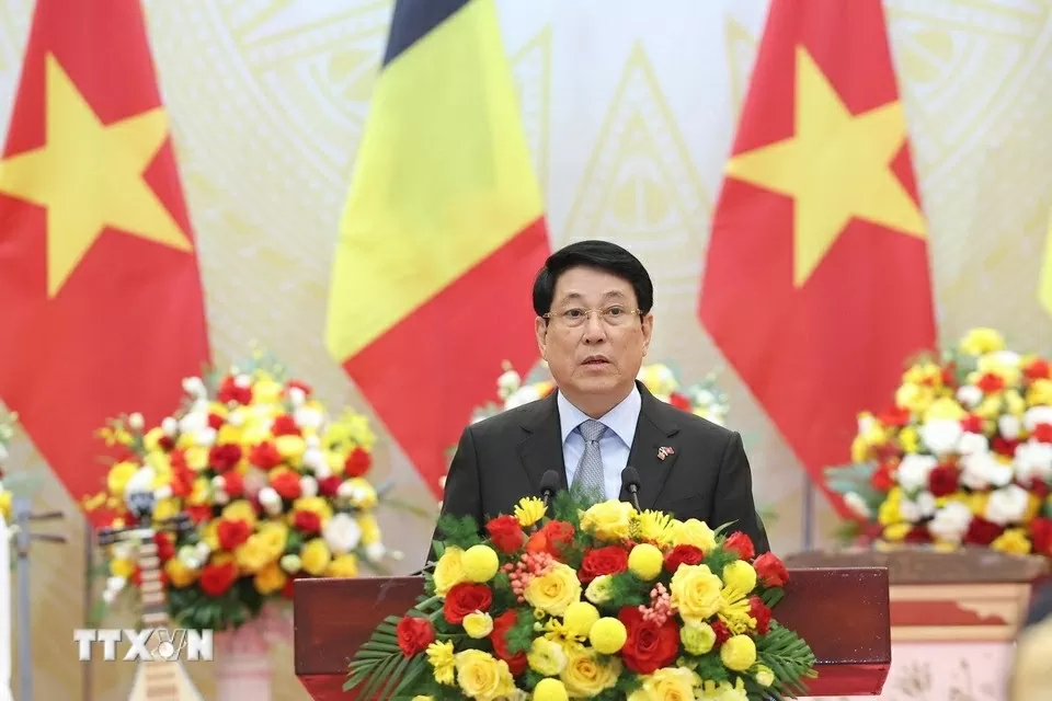 President Luong Cuong and Spouse hosted a grand state banquet in honour of Belgian King Philippe and Queen Mathilde