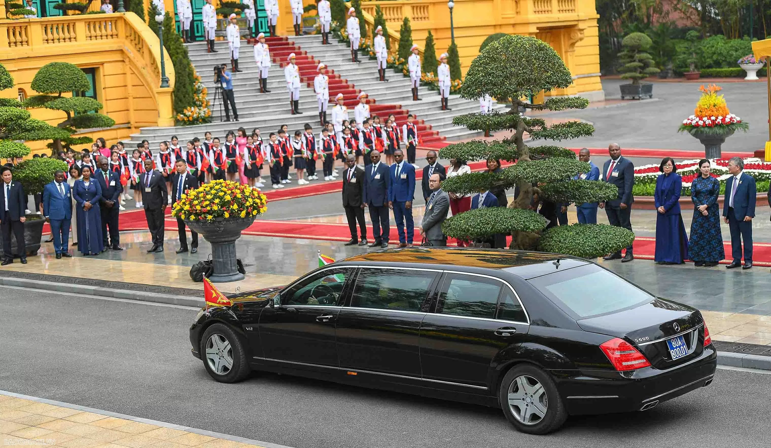 Welcome ceremony for Burundian President Evariste Ndayishimiye