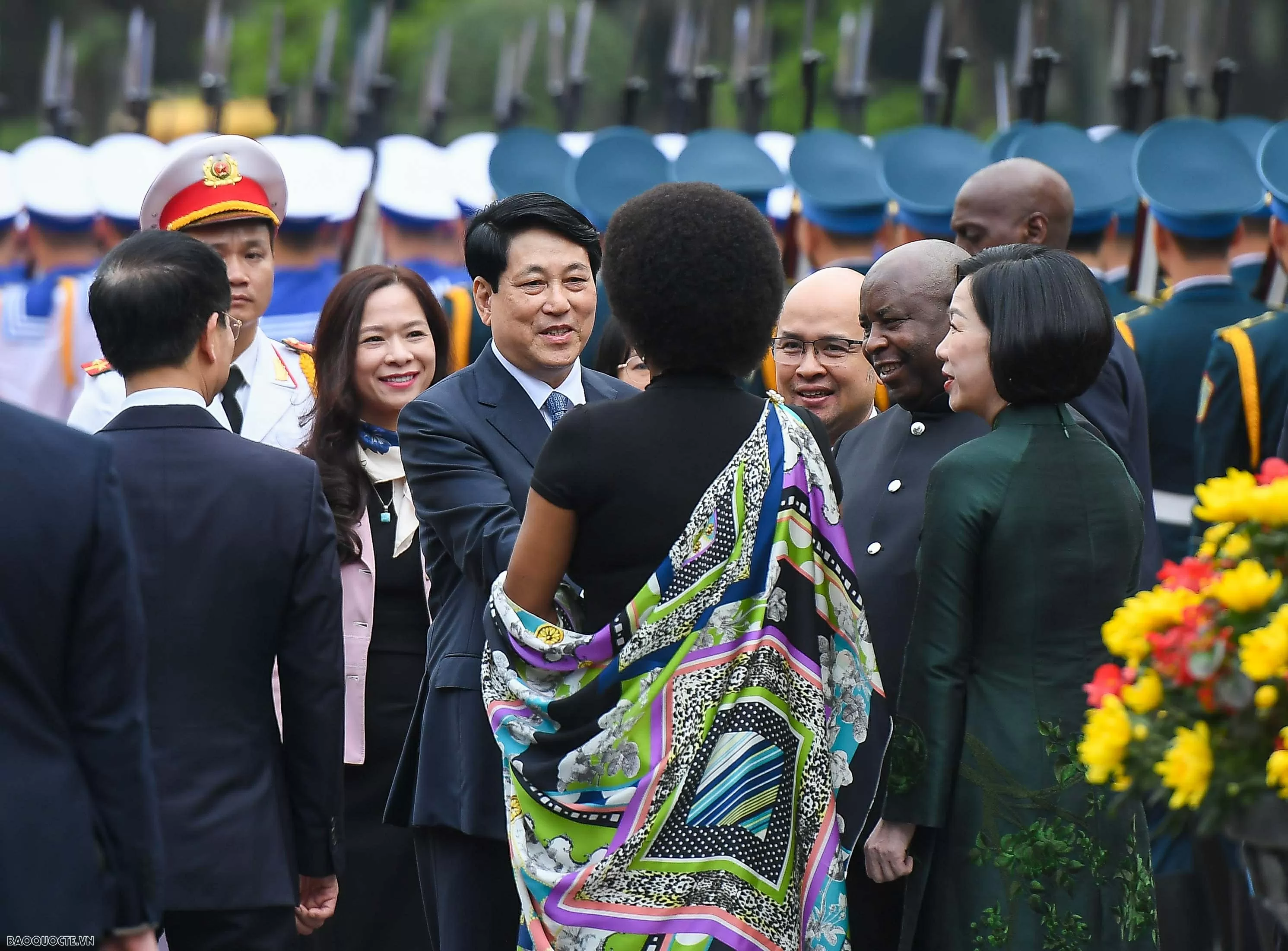 Welcome ceremony for Burundian President Evariste Ndayishimiye