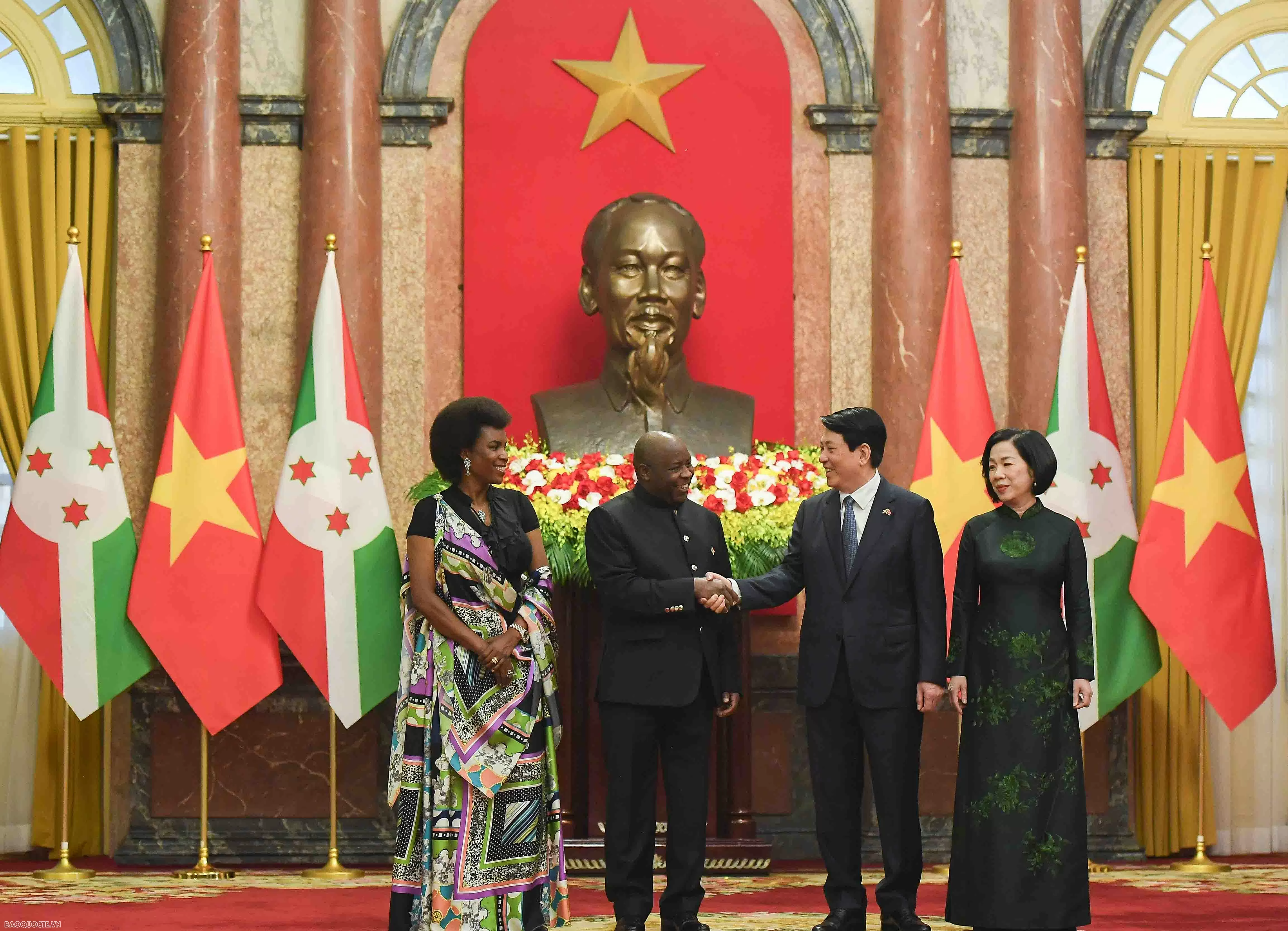 Welcome ceremony for Burundian President Evariste Ndayishimiye