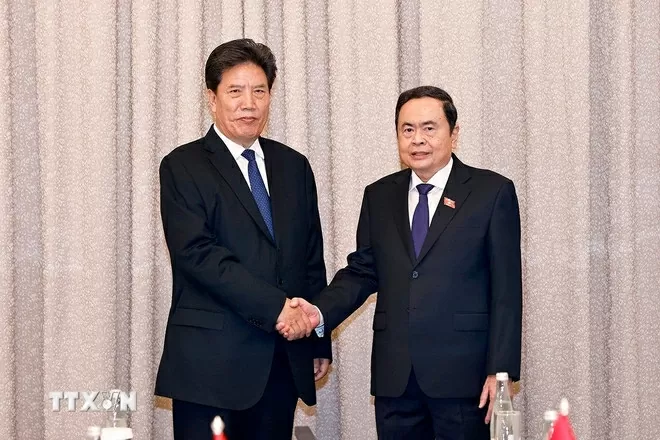 NA Chairman Tran Thanh Man receives Vice Chairman of China's NPC Standing Committee in Tashkent NA Chairman Tran Thanh Man receives Vice Chairman of China's NPC Standing Committee in Tashkent