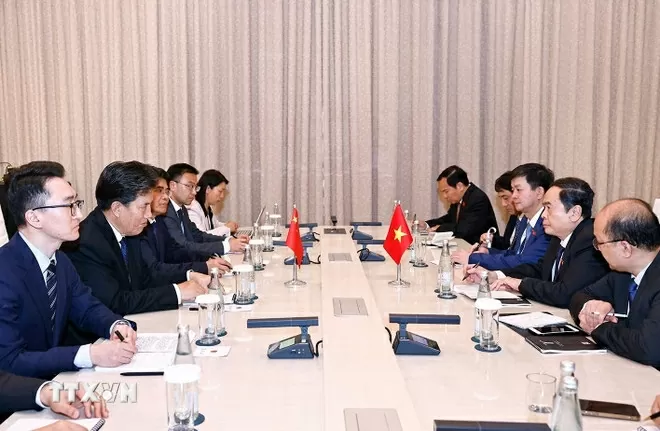 NA Chairman Tran Thanh Man receives Vice Chairman of China's NPC Standing Committee in Tashkent NA Chairman Tran Thanh Man receives Vice Chairman of China's NPC Standing Committee in Tashkent