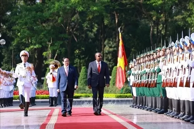 Welcome ceremony held for Ethiopian Prime Minister Abiy Ahmed Ali in Hanoi