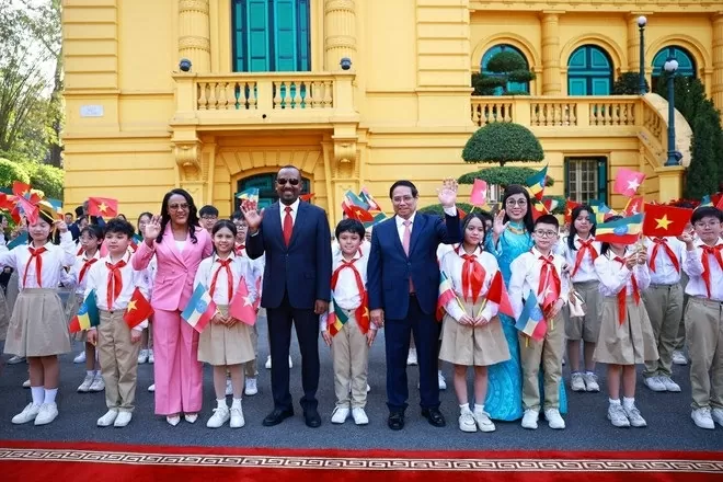 Welcome ceremony held for Ethiopian Prime Minister Abiy Ahmed Ali in Hanoi