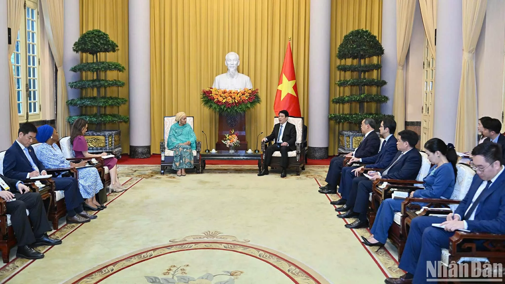 4th P4G Summit: President Luong Cuong receives UN Deputy Secretary-General Amina J. Mohammed 4th P4G Summit: President Luong Cuong receives UN Deputy Secretary-General Amina J. Mohammed