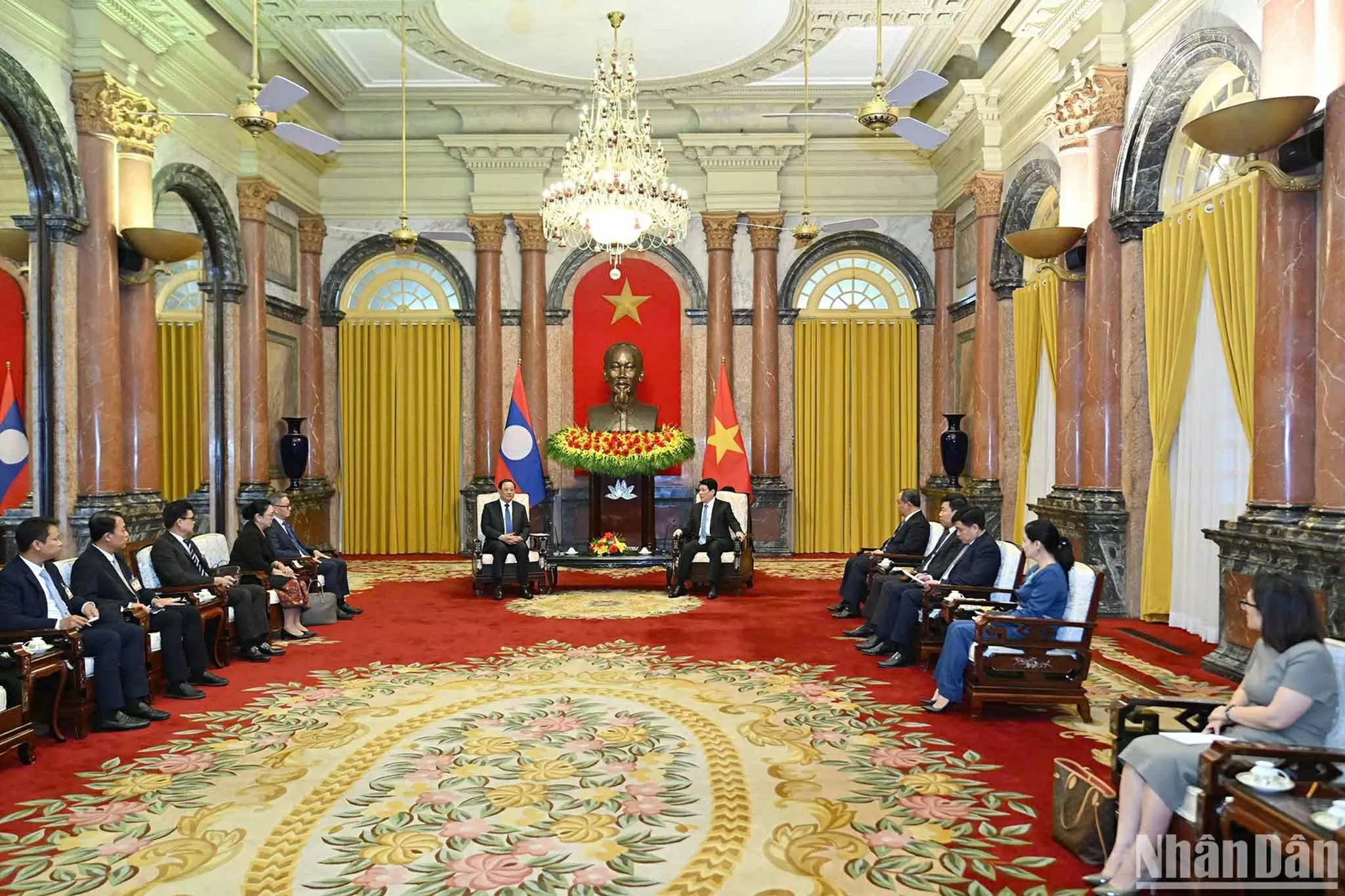 4th P4G Summit: President Luong Cuong receives Lao Prime Minister 4th P4G Summit: President Luong Cuong receives Lao Prime Minister